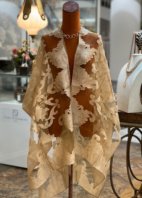 Shanghai Night Ruana Kimono Coverup: 05 Peach
