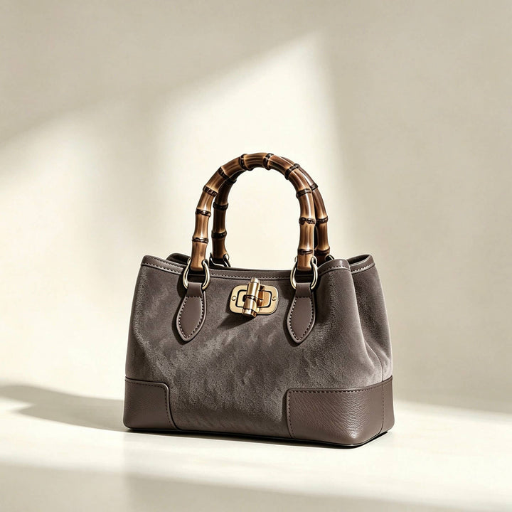 Genuine leather bamboo: Nero