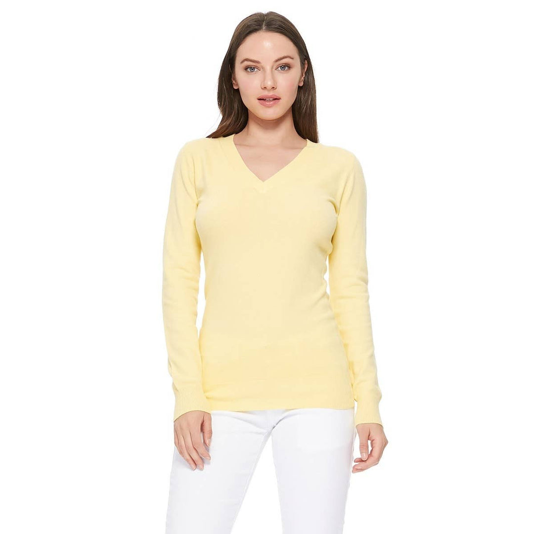 V-Neck Soft Sweater  MK5501: NAVY / S