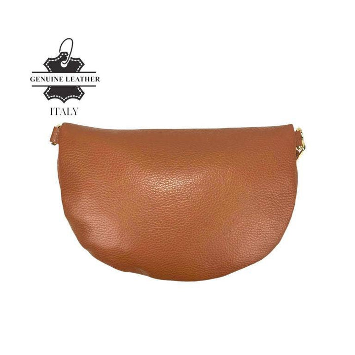 Italian Leather Waist Bag: Bronze