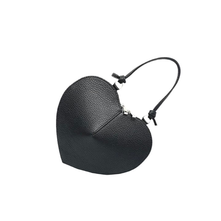 Heart Leather bag, Made in Italy,112587: Orange