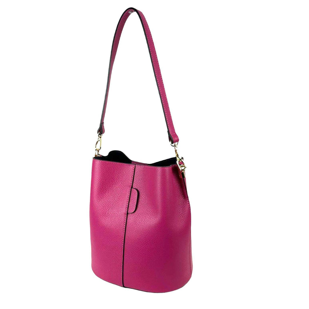 High Quality Italian Leather Shoulder Bag: Yellow