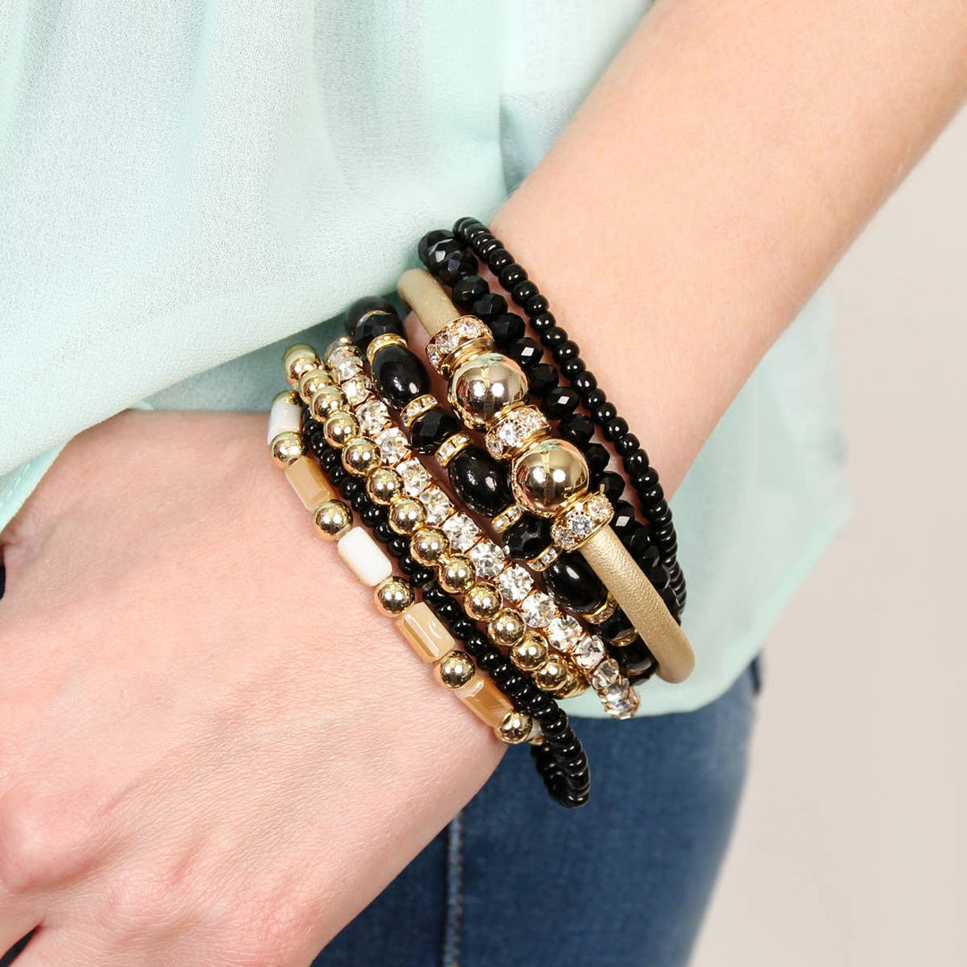 MULTI LINE BRACELET: NATURAL