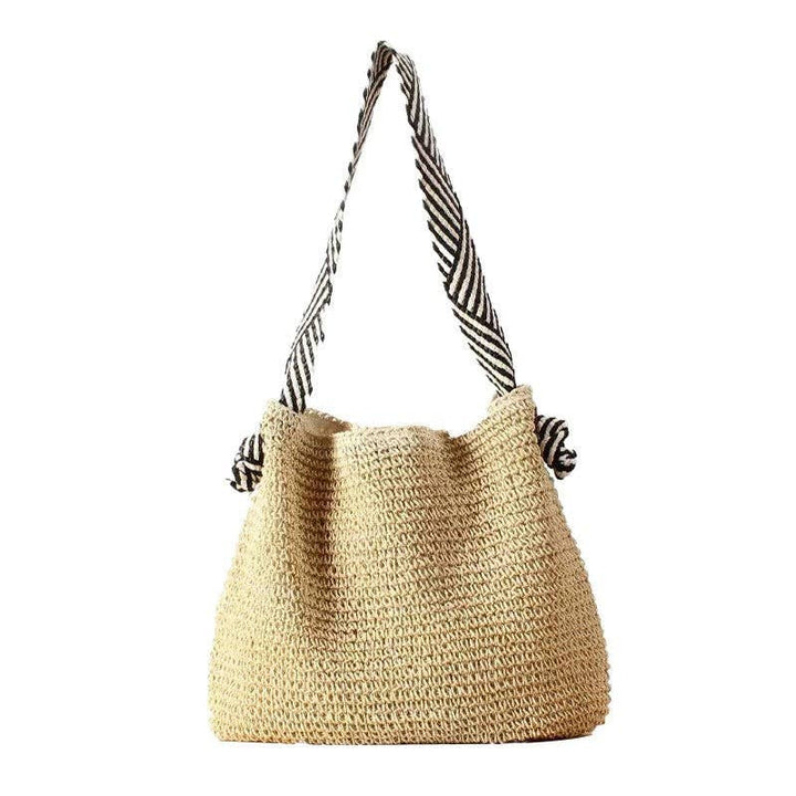 Straw Woven Beach Bag : COFFEE