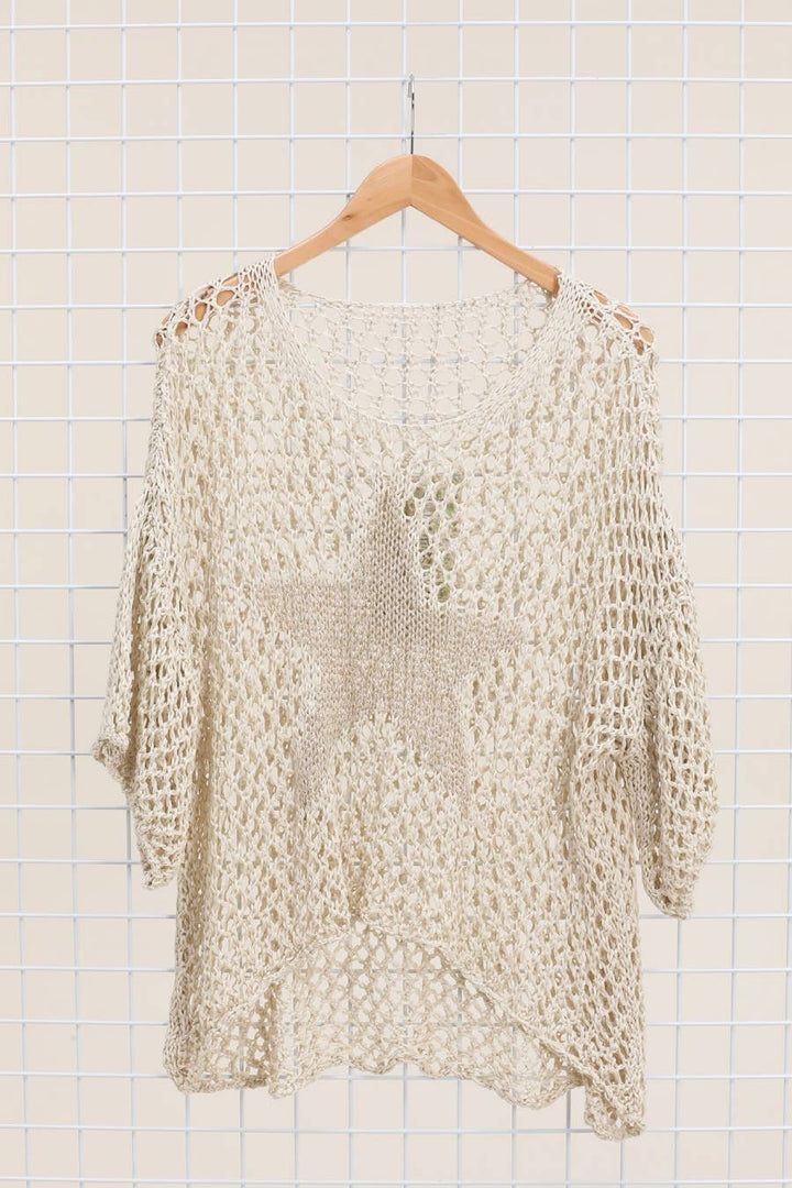 Cotton knit sweater star 100% cotton: Jeans