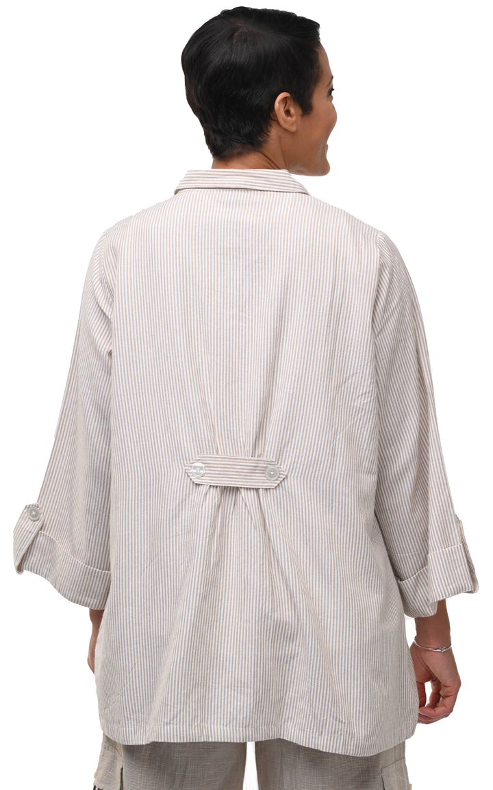 Tulip Clothing - CV1269 Leigh Jacket in Crockery Stripe*: XL