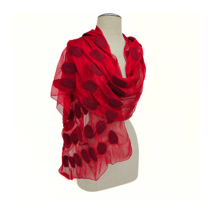Polka Dot Soft Scarf: Black