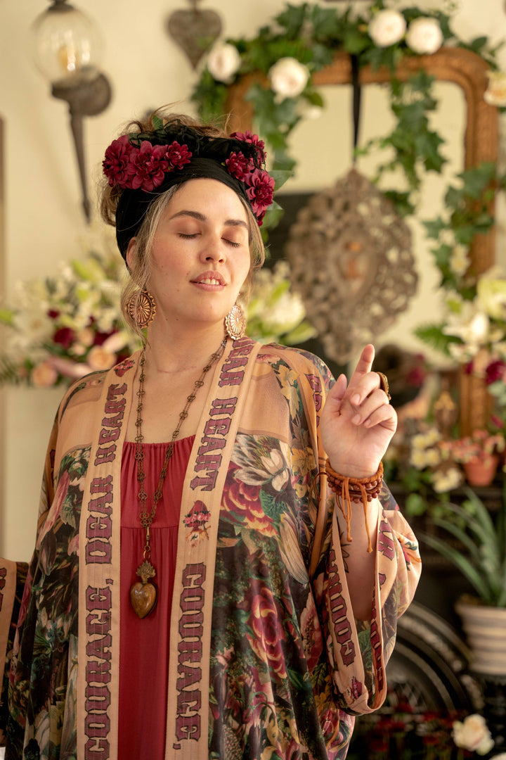 Courage Dear Heart Boho Kimono Duster