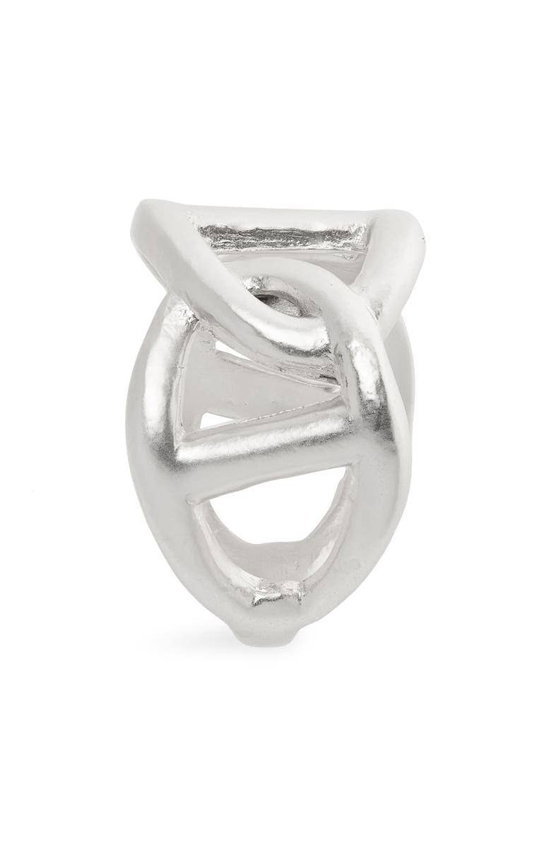 Oversized link stiff band: Silver