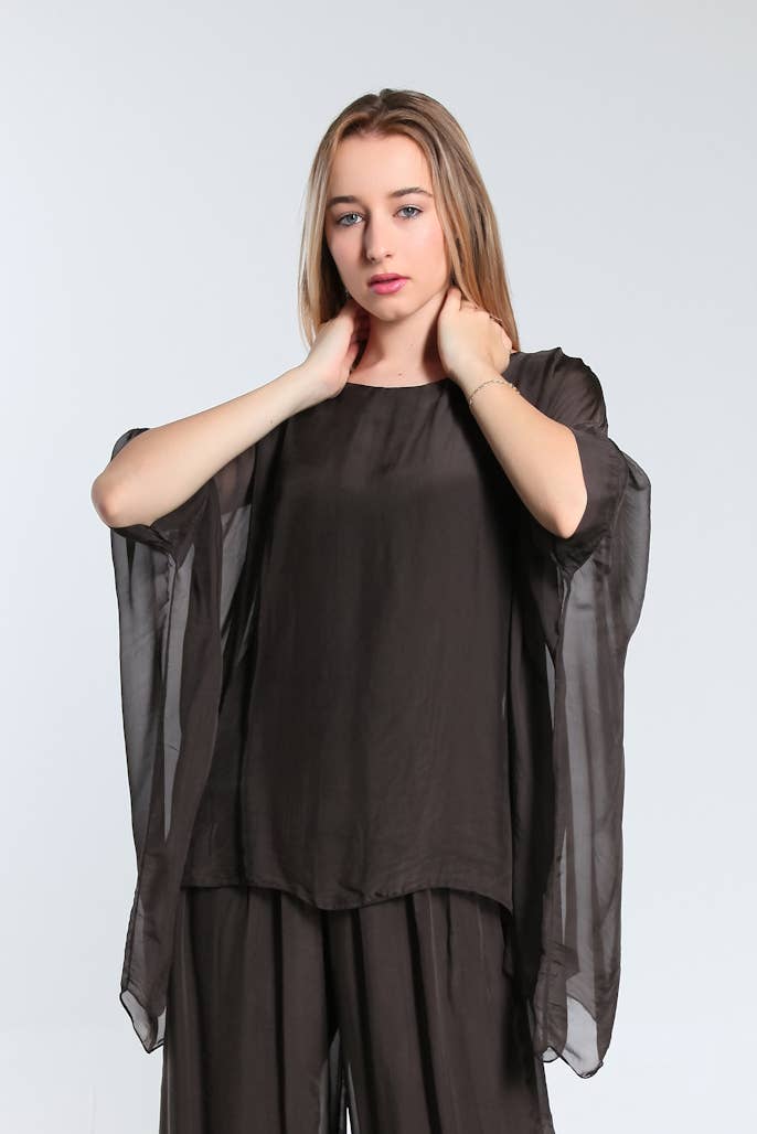Silk Kaftan (BQ201):Army