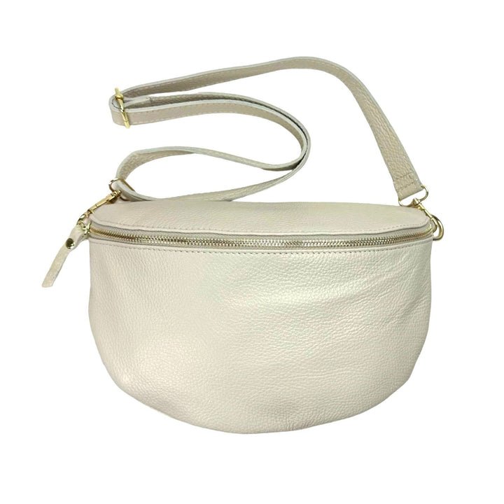 Italian Leather Waist Bag: Coffee