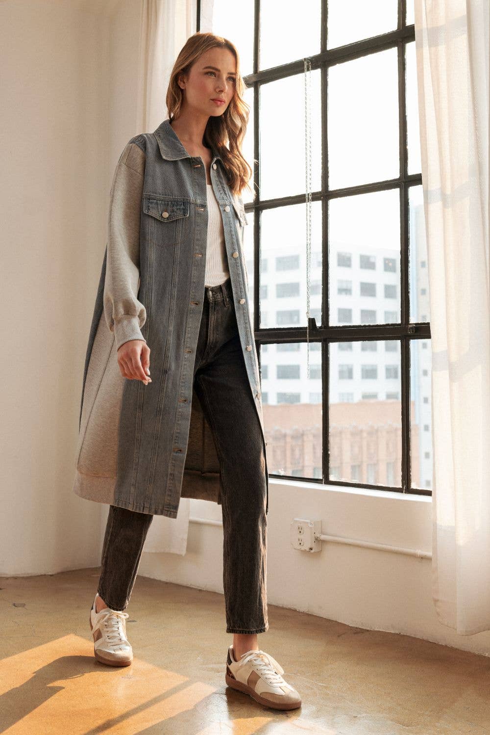 Denim Jacket: Heather Grey / M / 55764DN