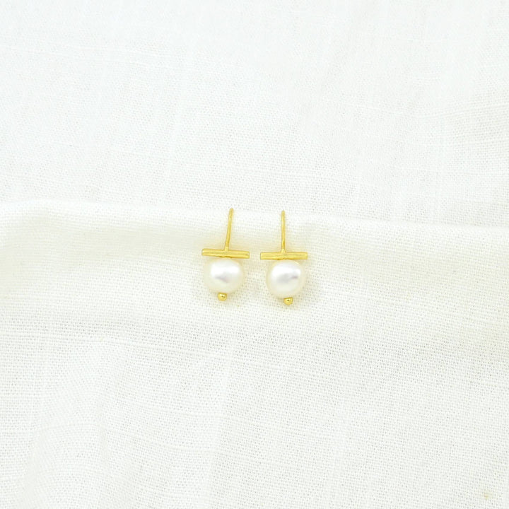 Baroque Pearl Gold Earring