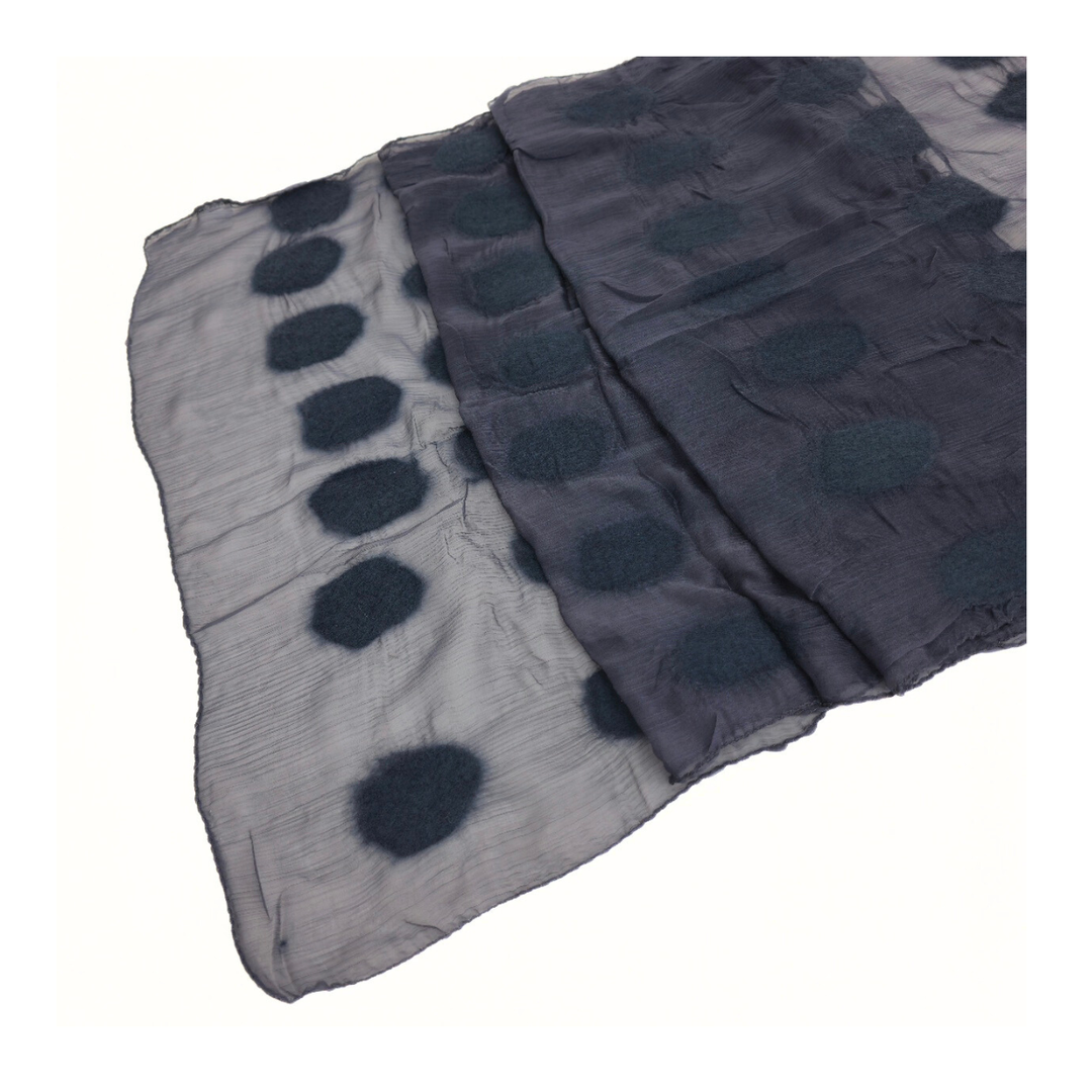 Polka Dotted Felt Soft Scarf