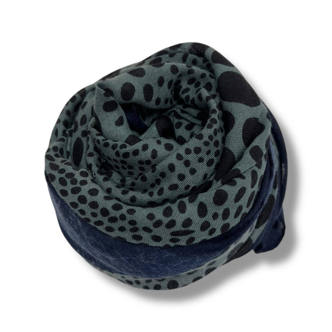 Leopard dots print scarf : Black