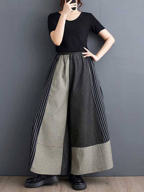 Striped Pants: GRAY / One_size