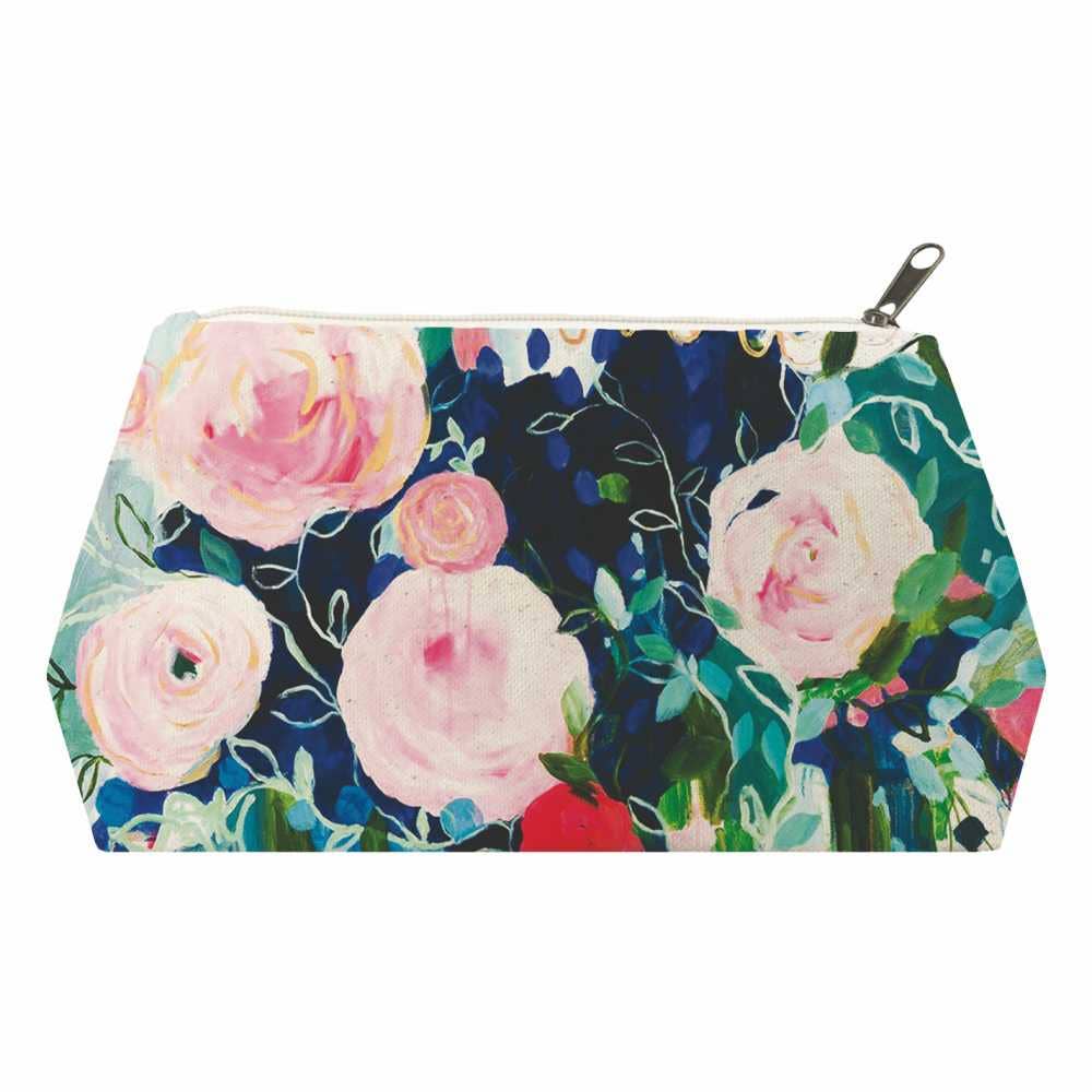 CANVAS COSMETIC BAG (LG)- ROSETTA
