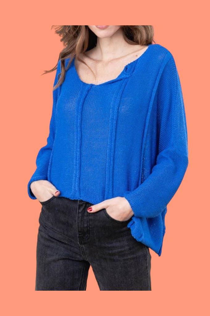 61113 100% COTTON SWEATER: Beige