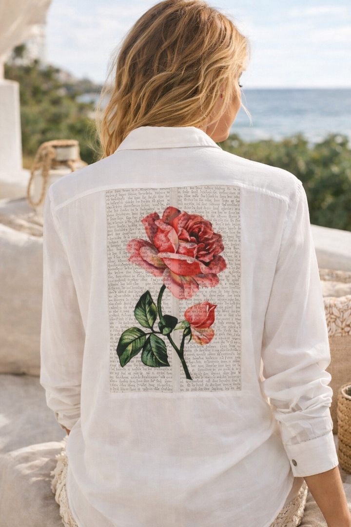 Rose Élan Button-Down: S