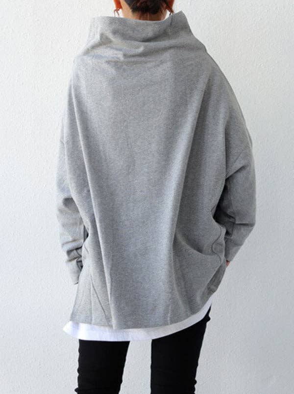 Black&Gray Oversize T-Shirt: BLACK / S