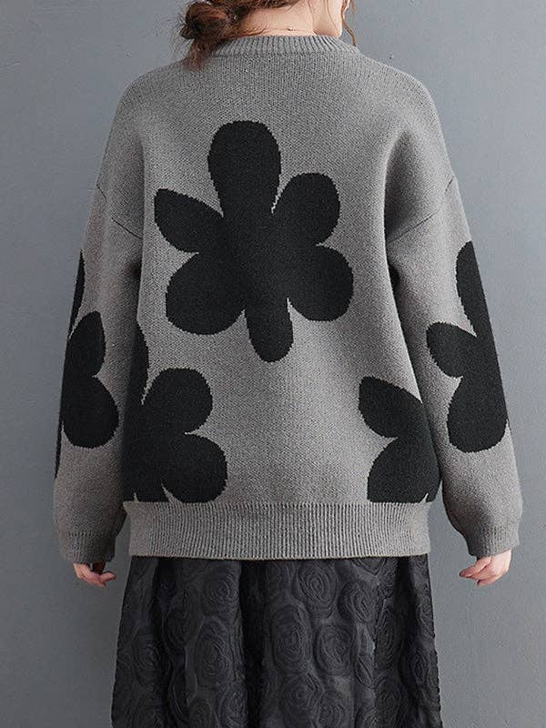 l Long Sleeves Loose: GRAY / One_size