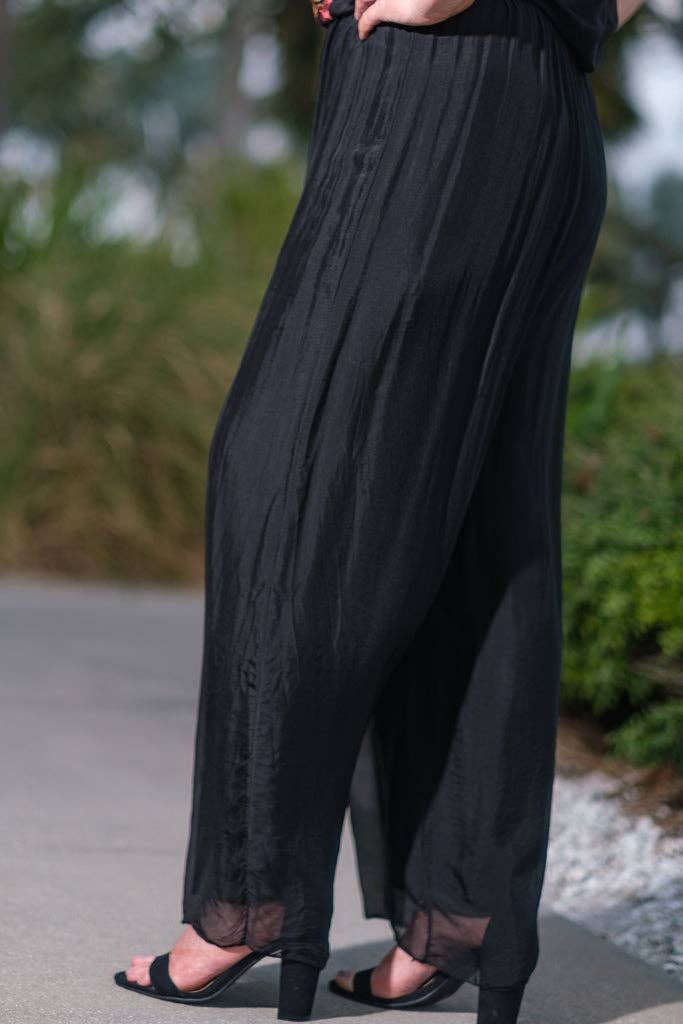 Roxy Silk Straight Leg Pant Orchid