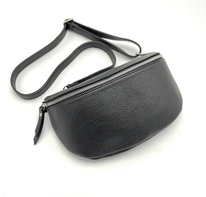 Leather Waist Bag, Made in Italy: 112466: Orange