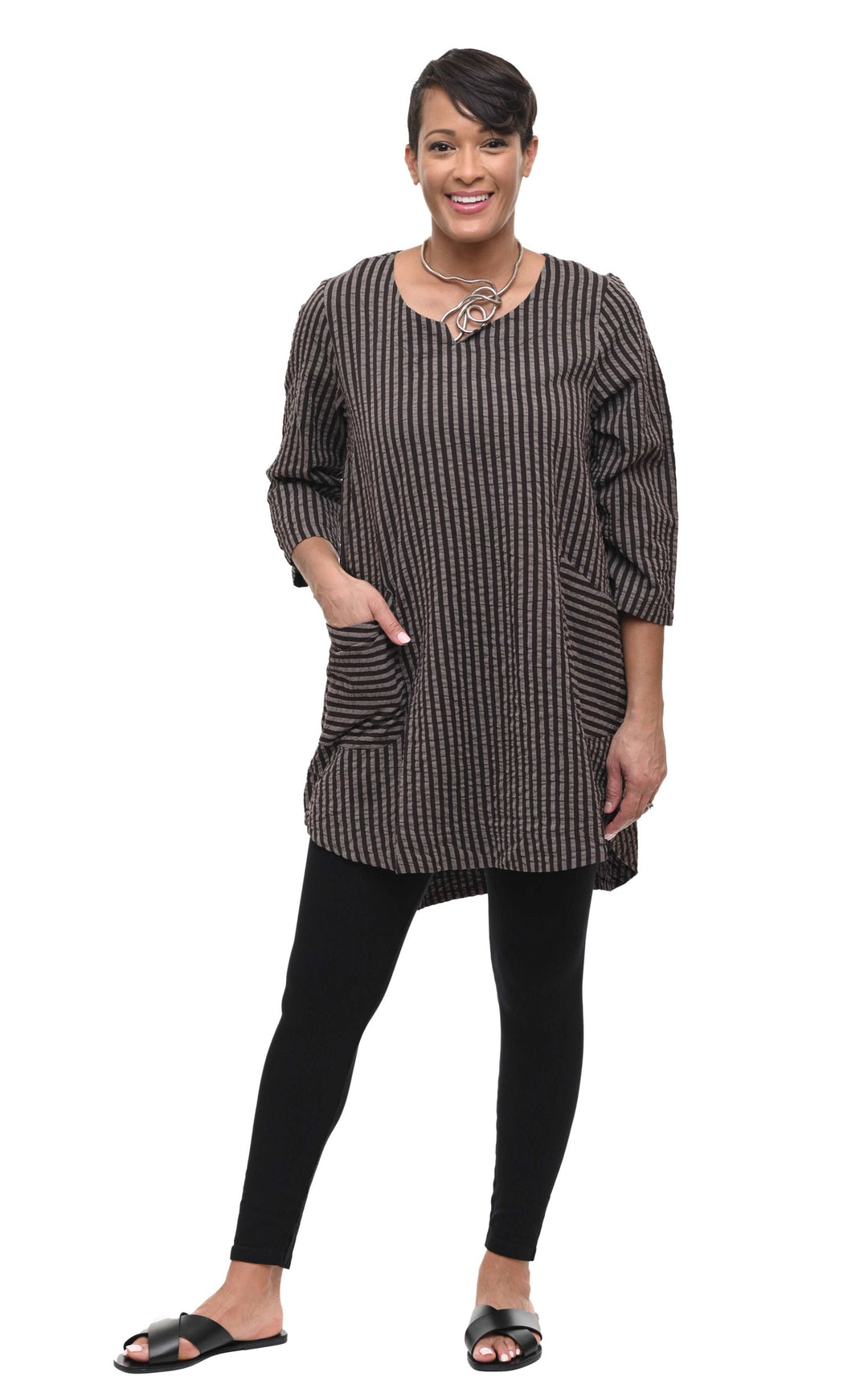 CV326 Paloma Tunic Stripe*: L
