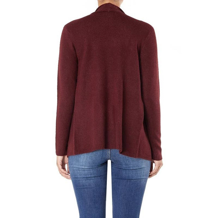Draped Sweater Cardigan MK8218: MAUVE / L