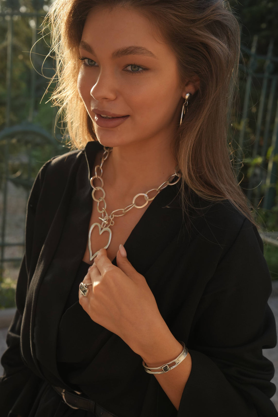 Handmade Heart Pewter Neck - 3860