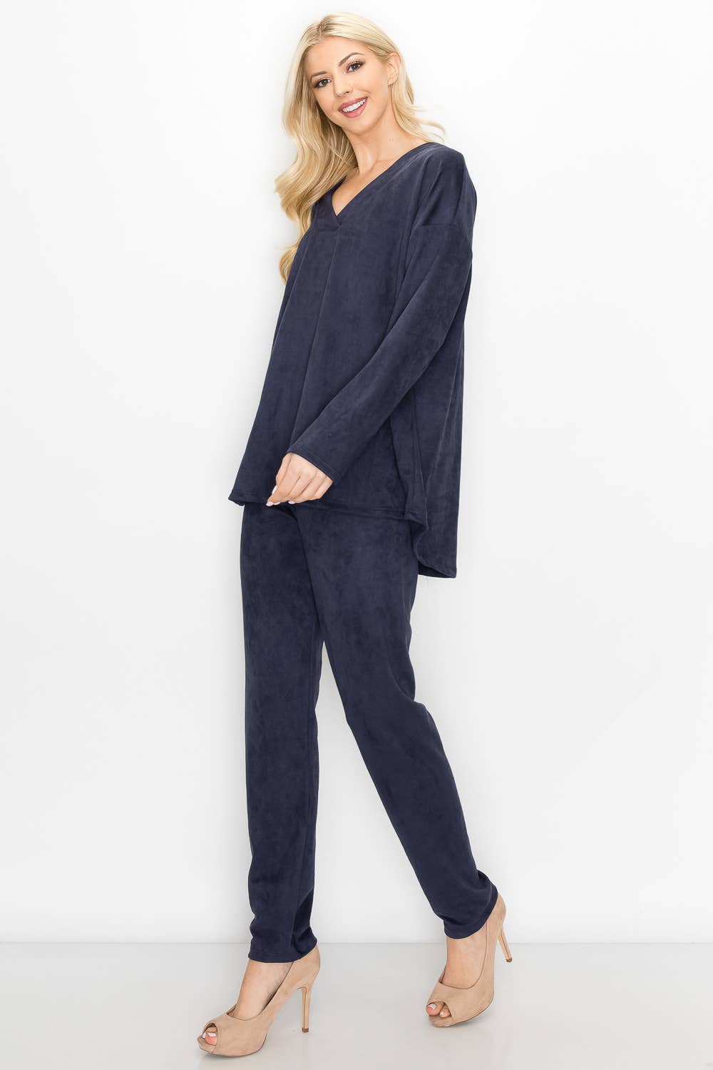 Annelise Suede Pant: PEACOCK / M / A5499