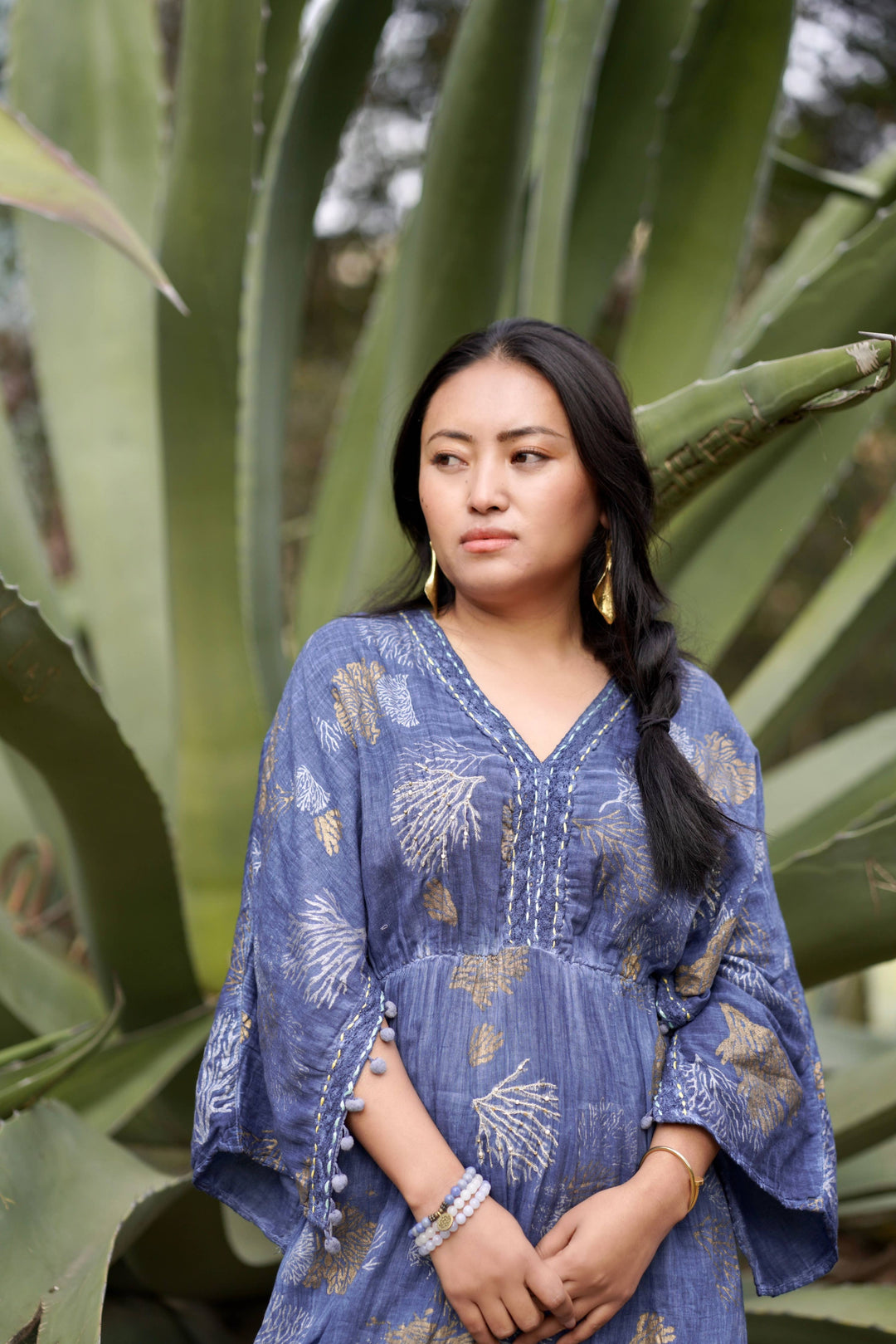 Coral Reef Maxi Dress: Lt. Grey