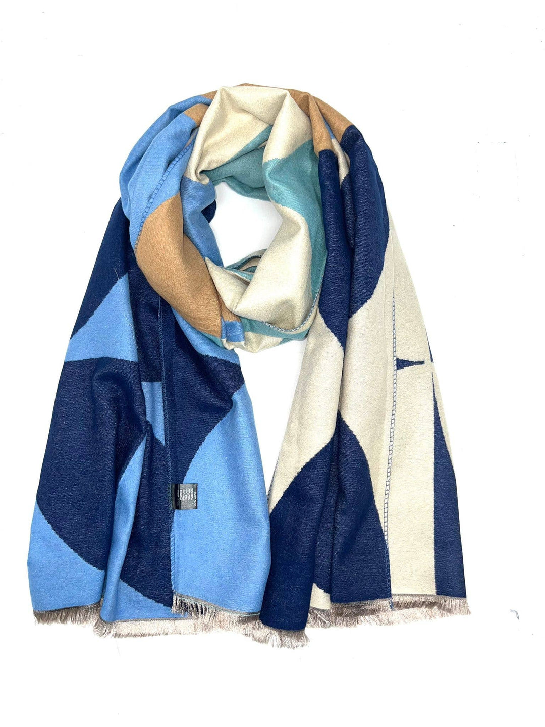 Chic Scarf with Geo Pattern: Red