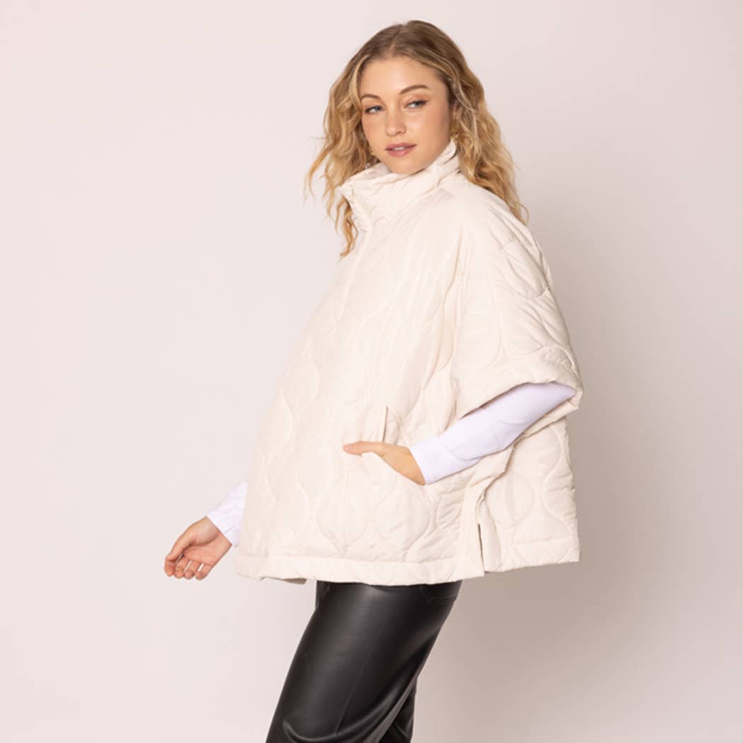 QUILT JKT/ONE SZ CHARC