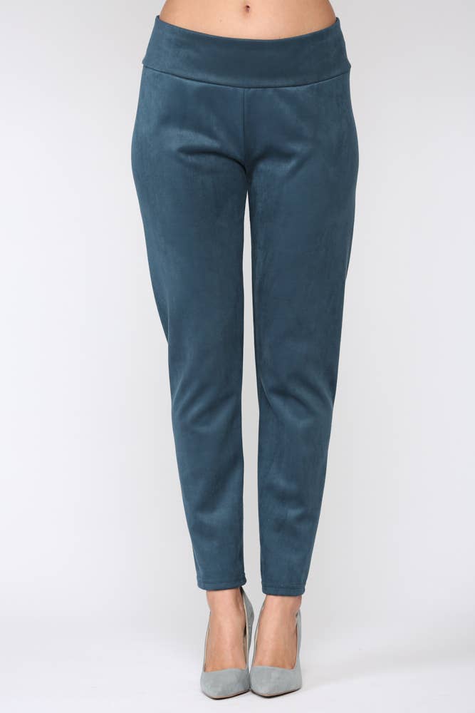 Annelise Stretch Suede Pant: Black / XS / A5499