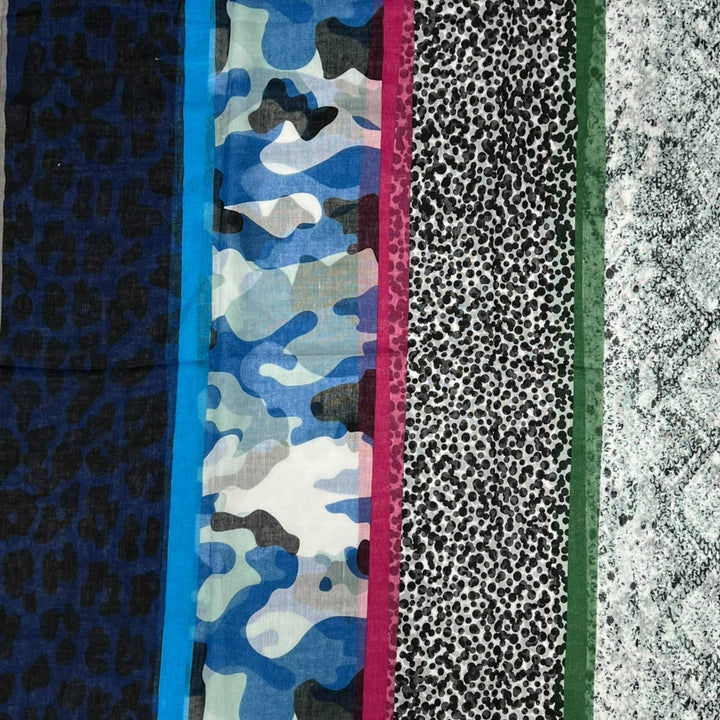 Animal print scarf: Black