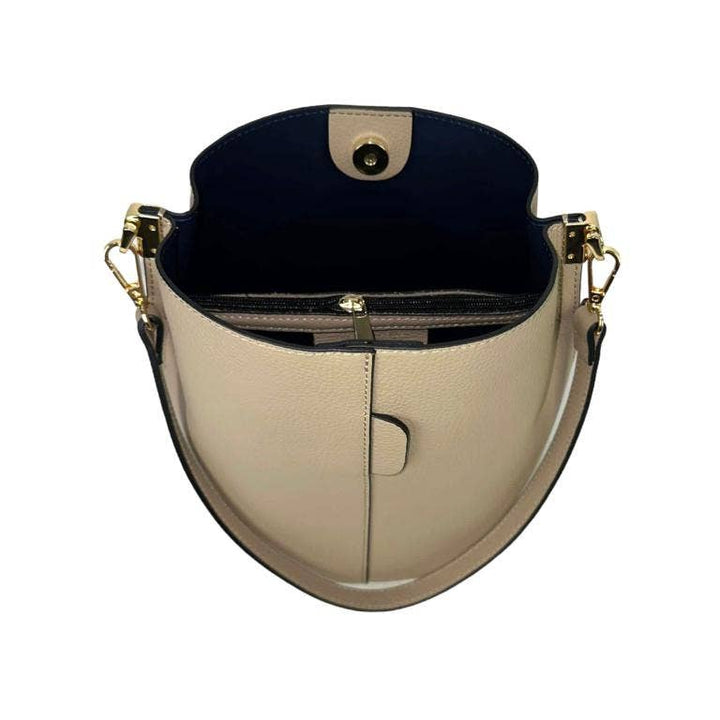 High Quality Italian Leather Shoulder Bag: Yellow