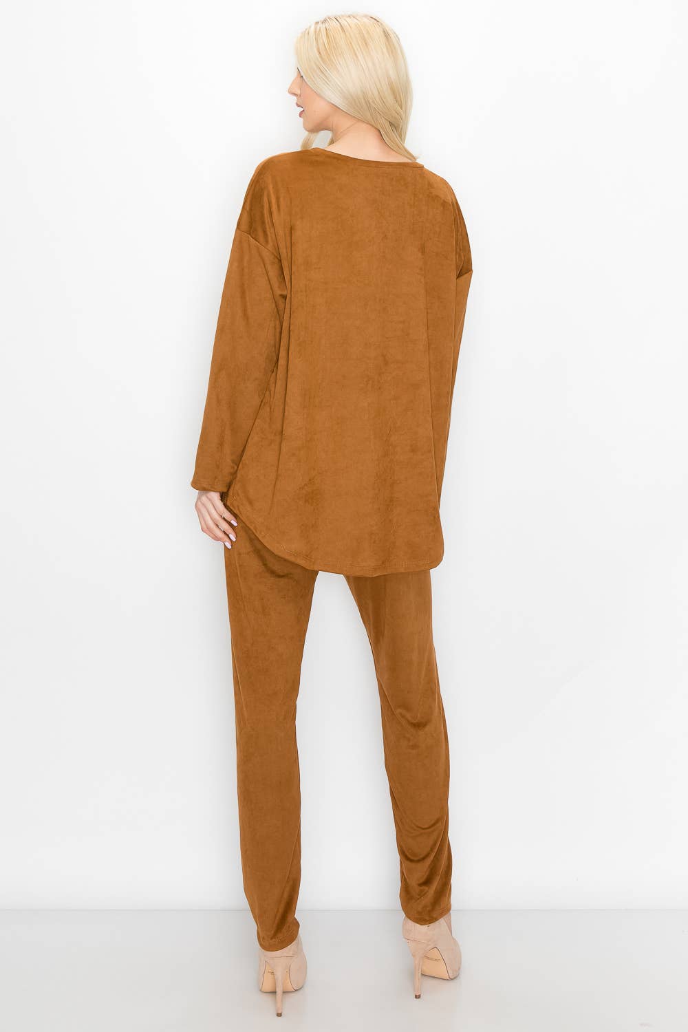 Annelise Stretch Suede Pant: Black / S / A5499