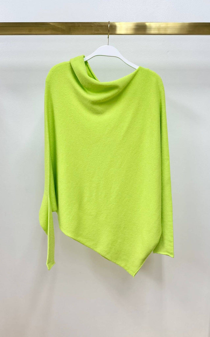 ASYMMETRICAL SWEATER APPLE GREEN): M/L