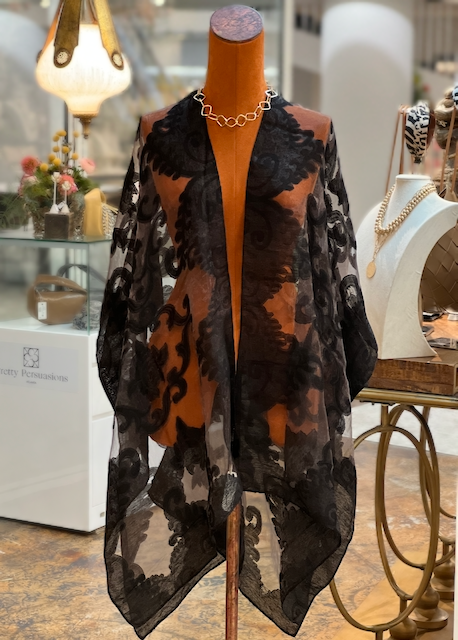 Shanghai Night Ruana Kimono Coverup: 07 Tan