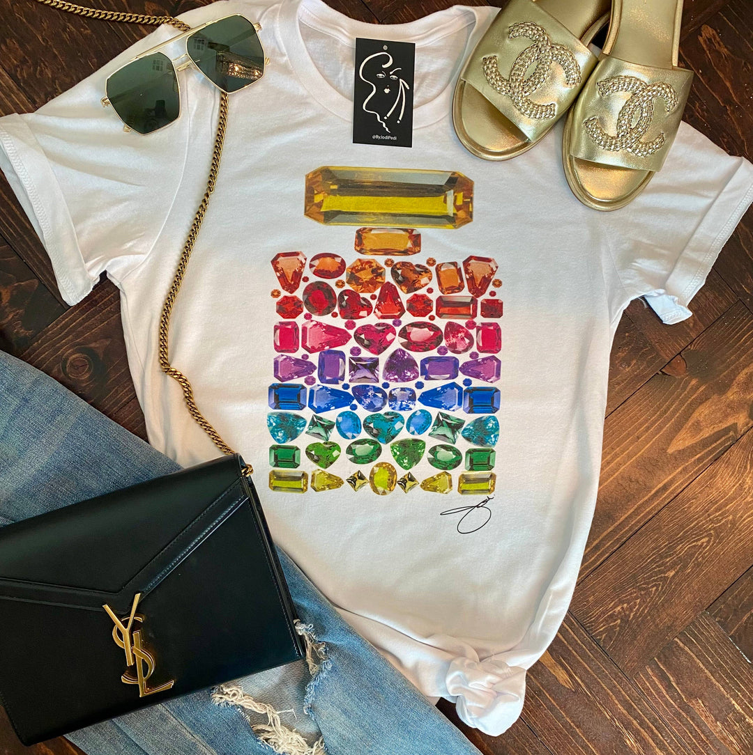Rainbow Perfume Graphic T-shirt/ M