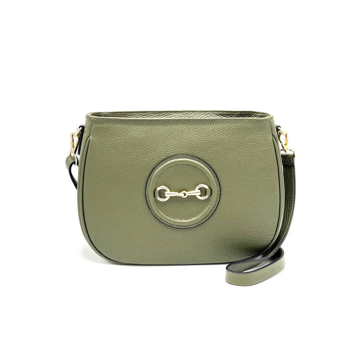 Leather bag, Made in Italy, 112627: Camel