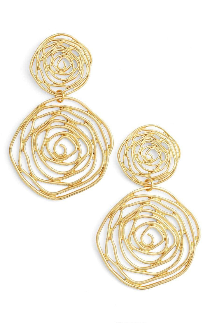 Floral Statement Earrings: Silver
