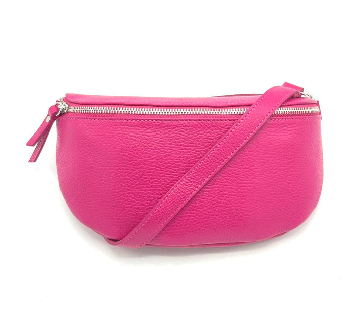 Leather Waist Bag, Made in Italy: 112466: Orange