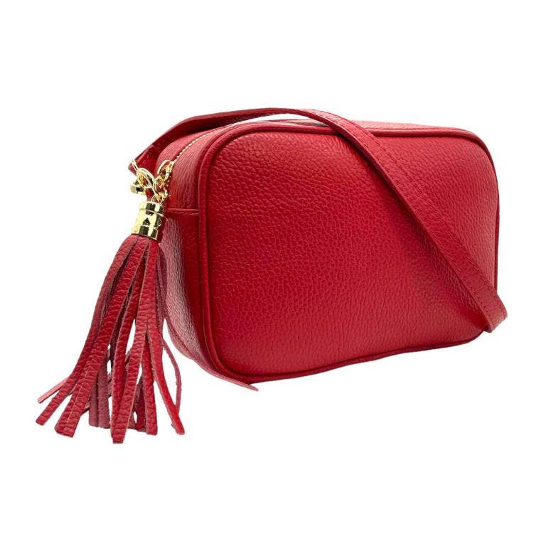 Genuine Leather Bag Tassel: Camel