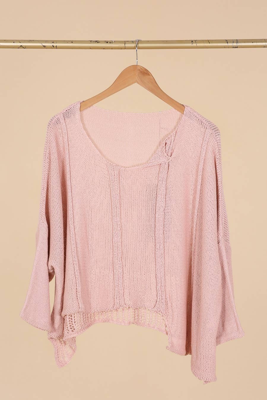 61113 100% COTTON SWEATER: White