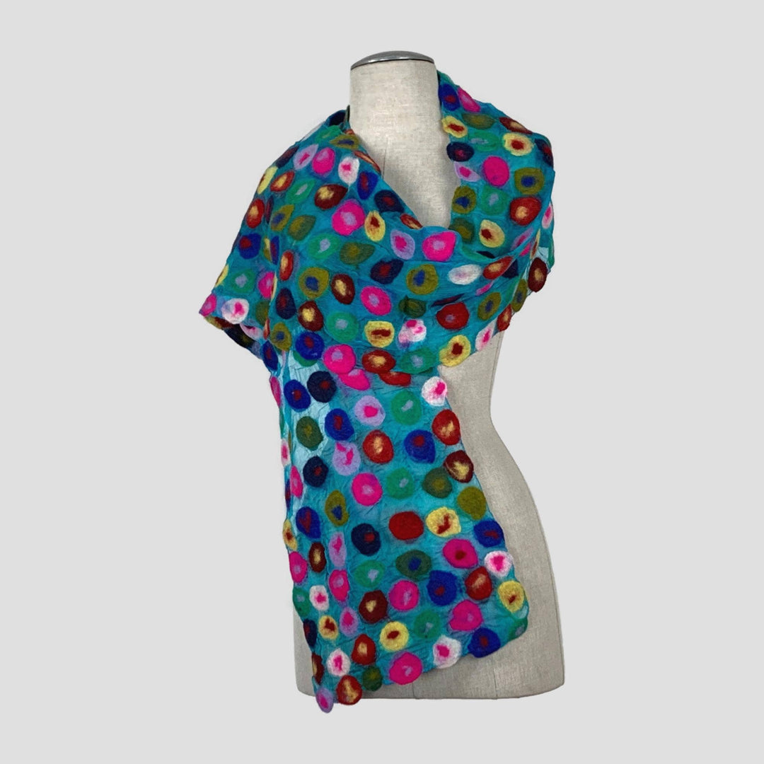 Polka Multi Dot Felt Soft Scarf