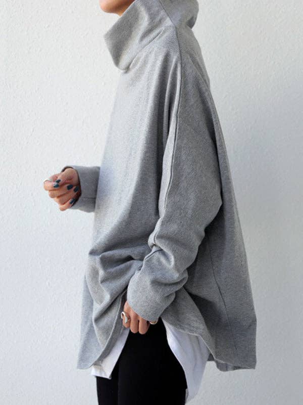 Black&Gray Oversize T-Shirt: BLACK / M