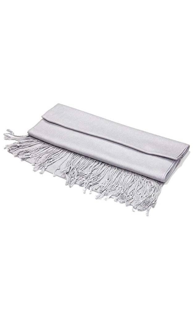 Sliver Color Fashion Pashmina Shawl Scarf