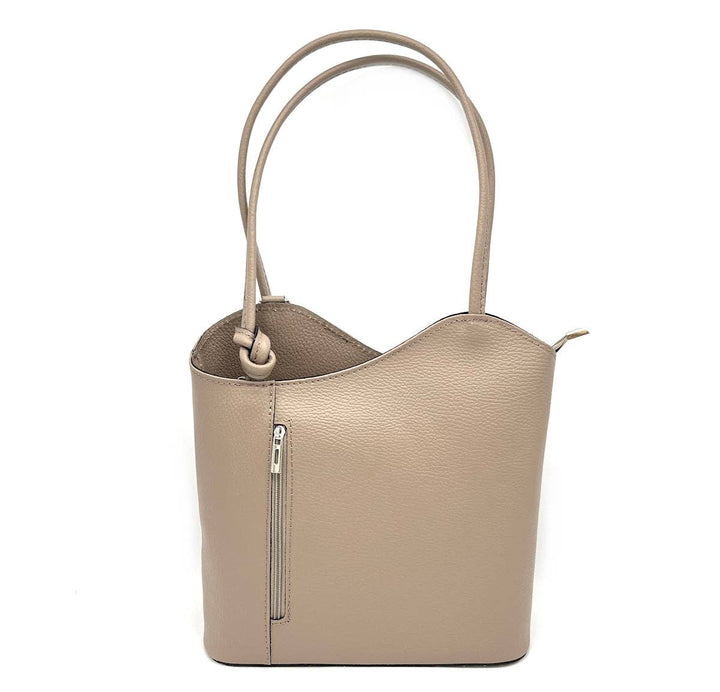 Convert to Backpack Leather Bag Made in Italy